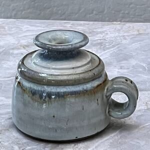 Red Duck Pottery Sedona Arizona Studio Art Oil Lamp Candle Holder 4.5"